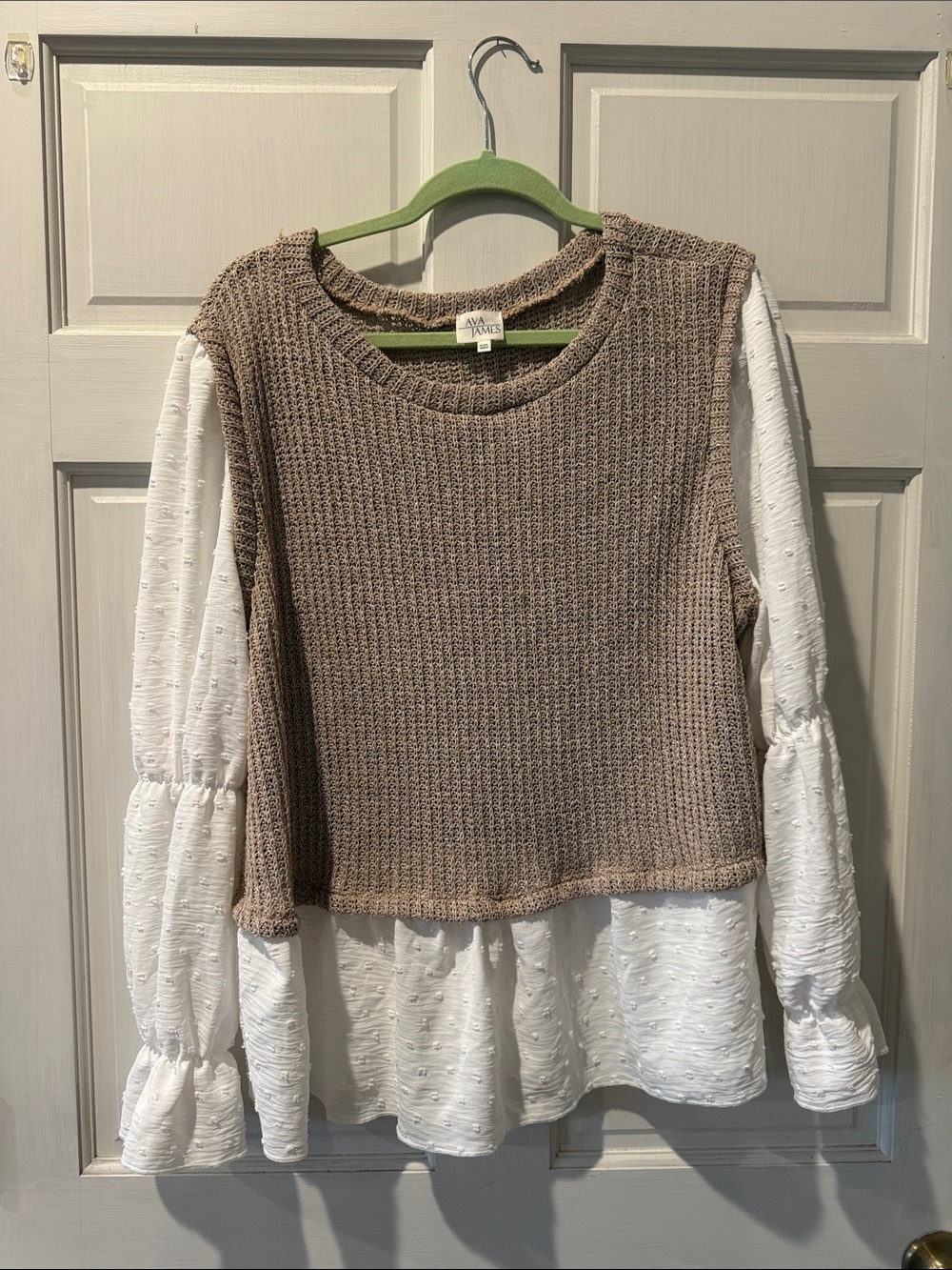 Ava James Taupe Knit Pullover